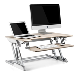WERGON - Winston - Justerbar Ergonomisk höj-/sänkbar möbel för bord/arbetsplats - Ljus bok