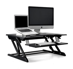 WERGON - Winston - Justerbar ergonomisk höjning / sänkbar möbel för bord / arbetsplats - Svart
