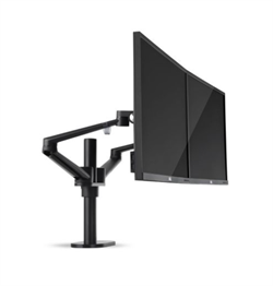 WERGON - Titan - Justerbar Dual LCD / Monitor monitorhållare / arm - för 2 monitorer Max 32 "- Svart