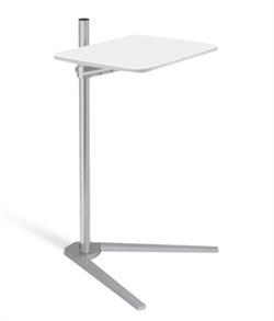 WERGON - Willow Lounge - Laptop / Tablet / Monitor - Justerbart stativ med bord - H: 30-90cm - Vit