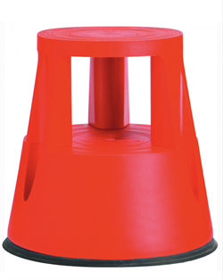 Stegpall, plast, 2 steg, röd