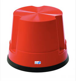 Stegpall, plast, 1 steg, röd